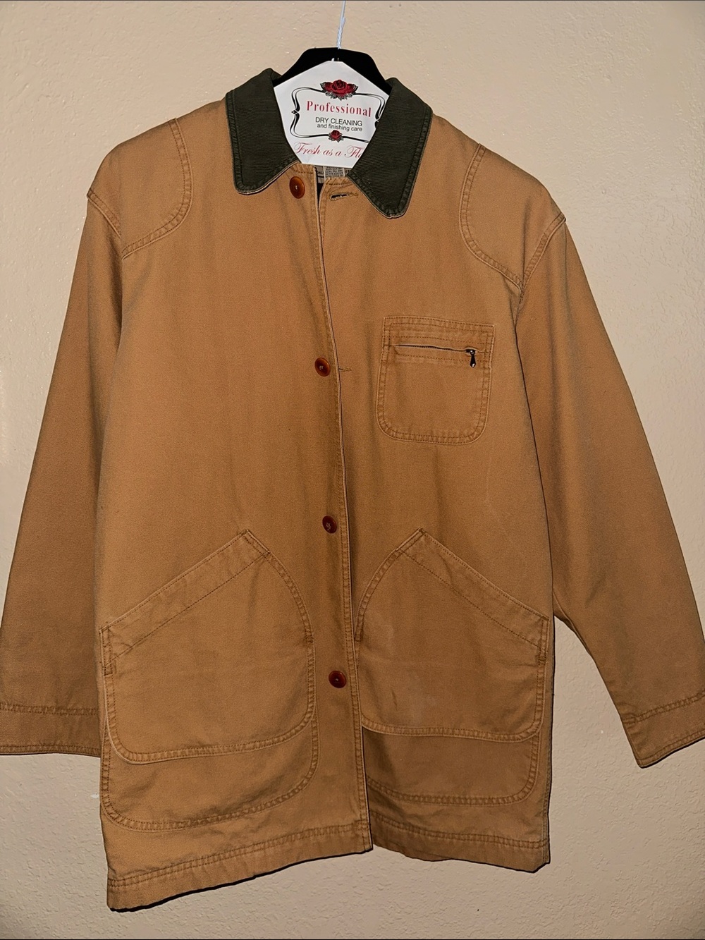 Vintage L.L.Bean Men’s Medium Tall Field Coat Jacket JU79 Green